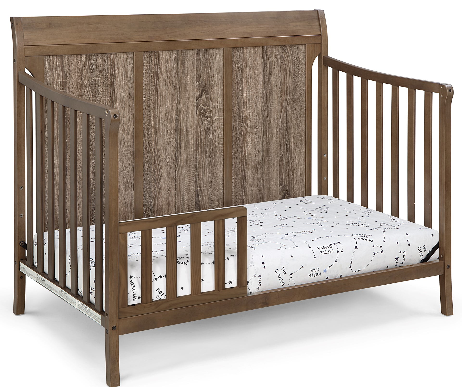 Suite Bebe Shailee 4-in-1 Convertible Crib in Brown Stone