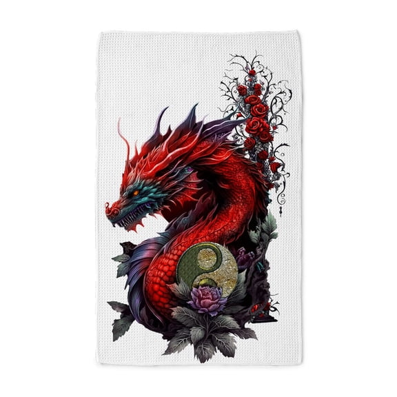 CafePress - Wonderful Chinese Dragon - Tea Towel