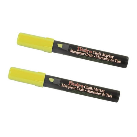 UPC: 0842497170916 | Marvy Uchida Chisel Tip Chalk Markers Yellow 2/Pack