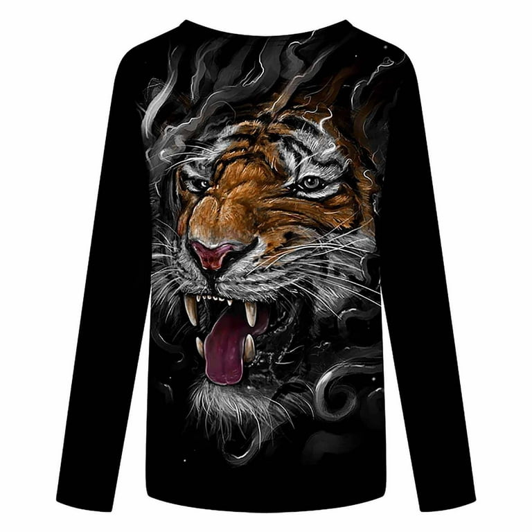 Graphic Tees for Women 3/4 Sleeve Shirts Novelty Funny Animal