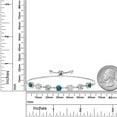 thumbnail image 3 of Gem Stone King 3.11 Ct Round London Blue Topaz and E-F Lab Grown Diamond 925 Sterling Silver Tennis Bracelet for Women (Fully Adjustable up to 9 inch), 3 of 3