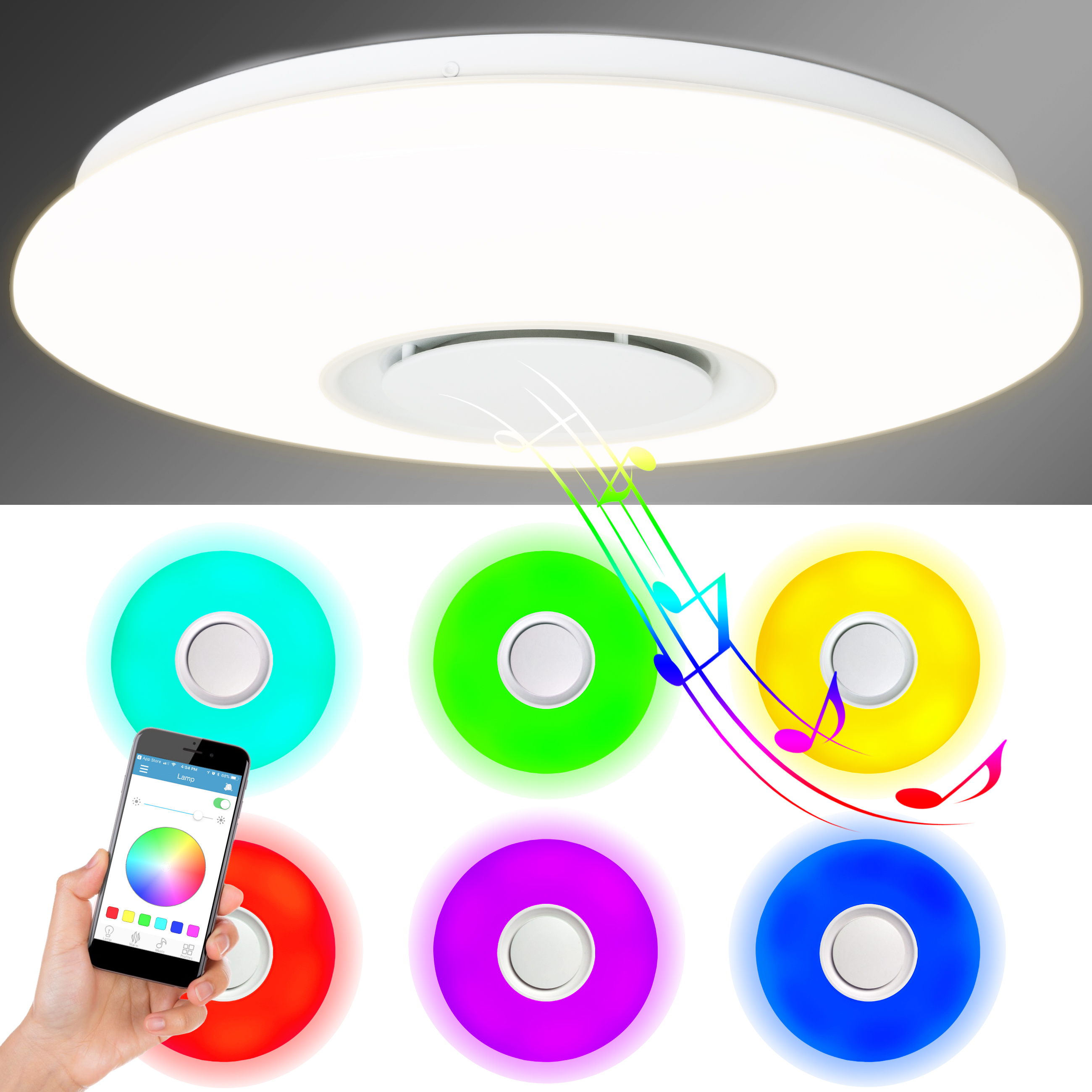 ceiling light with speaker