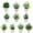 Green, variant on Artificial Plants Indoor,Fake Plants in Pot,Faux Green Leaf Plant with Modern White Planter,Desk Shelf Office Room Home Decoration Indoor
