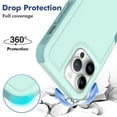 thumbnail image 3 of Decase Heavy-Duty Rugged Case for iPhone 15 Pro Max,Dual Layer Military Grade Drop Protection Anti-Fingerprint Anti-Scratch Hard Cover Silicone Bumper Shockproof Case for iPhone 15 Pro Max,Mint, 3 of 5