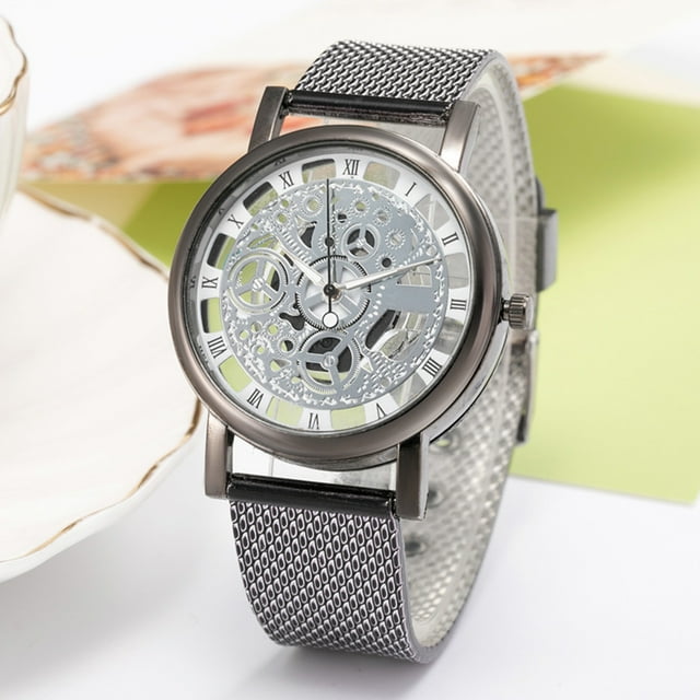 Reloj mecánico de imitación, reloj de cuarzo, reloj de vestir para hombre, reloj de negocios, reloj cronógrafo de acero inoxidable para hombre, reloj de pulsera de diseño