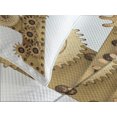 thumbnail image 4 of Ambesonne Letter a Quilted Bedspread Set 3 Pcs, Steampunk Capital, King Size, Sand Brown, 4 of 5