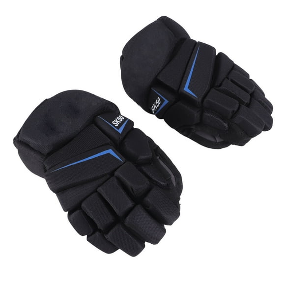 1 Pair Ice Hockey Gloves, Breathable Lacrosse Gloves Finger Protective Gloves Nylon Fabric EVA Foam Hockey Gloves Hockey Player Gloves for Hockey, Roller Hockey,