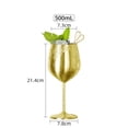 thumbnail image 3 of Copa Copas de vino de acero inoxidable de 500 ml,aisladas,irrompibles,de doble pared,para bebidas frías y calientes,juego de 1 (oro rosa) Rkxzt, 3 of 4