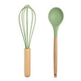 thumbnail image 1 of Juego de silicona de cocina resistente al calor para utensilios antiadherentes, herramientas de cocina de 2 piezas, 1 of 5