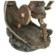 thumbnail image 5 of Veronese Design 9.5 Inch Norse Viking Warrior Standing On Long Ship Prow Antique Bronze Finish Statue, 5 of 5