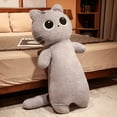 thumbnail image 5 of 1 pieza de peluche de gato gigante de 65 a 130 cm de largo, almohada cilíndrica de animal, peluche de gato Kawaii, regalo para amigos que duermen para niños, 5 of 5