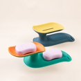 thumbnail image 5 of Nkmbld Soap Dish Holder Household Double-layer Rotatable Soap Bathroom Detachable Soap Box Punching Sticking Standing, White, 5 of 7