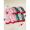 thumbnail image 3 of RUINIXCW Kids Toddler Baby Girl Christmas Silk Stain Pajamas Set Spring Fall Winter PJS Sleepwear Long Sleeve Button Down Collar Shirt Tops Pants Set, 3 of 10