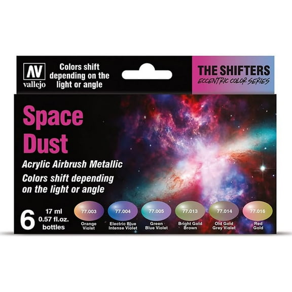 Vallejo Paints: Space Dust Shifters Eccentric Colors, 6 Bottles