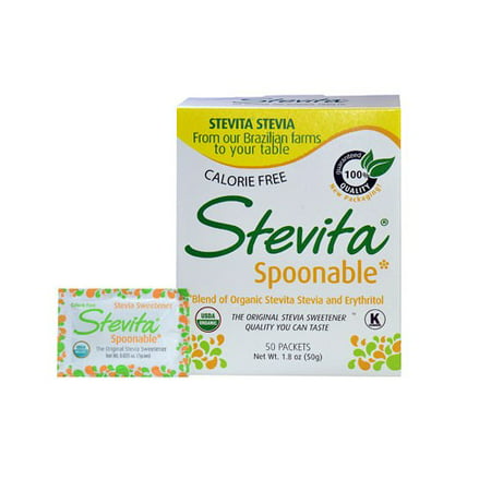 Stevia Spoonable-50pkts Stevita 50 ct Packet (Best Stevia Product Uk)