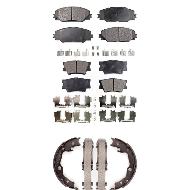 Transit Auto Front Rear Semi-Metallic Brake Pads and Parking Shoes Kit for Car Toyota RAV4 Matrix Pontiac Vibe KFN-100752