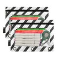 thumbnail image 2 of ALAZA 2 Pack Pencil Pouch Black Stripes Pencil Case for 3 Ring Binder Clear Window Pencil Bag Organizers, 2 of 6