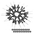 thumbnail image 1 of 10 Pieces Nylon Stretch Deck Rings Tie-Down Eyelets with 20 Pieces Triple Trifold Rivets and 20 Pieces Rubber Washers for Boat Kayak Canoe Deck Rigging Kit, 1 of 8
