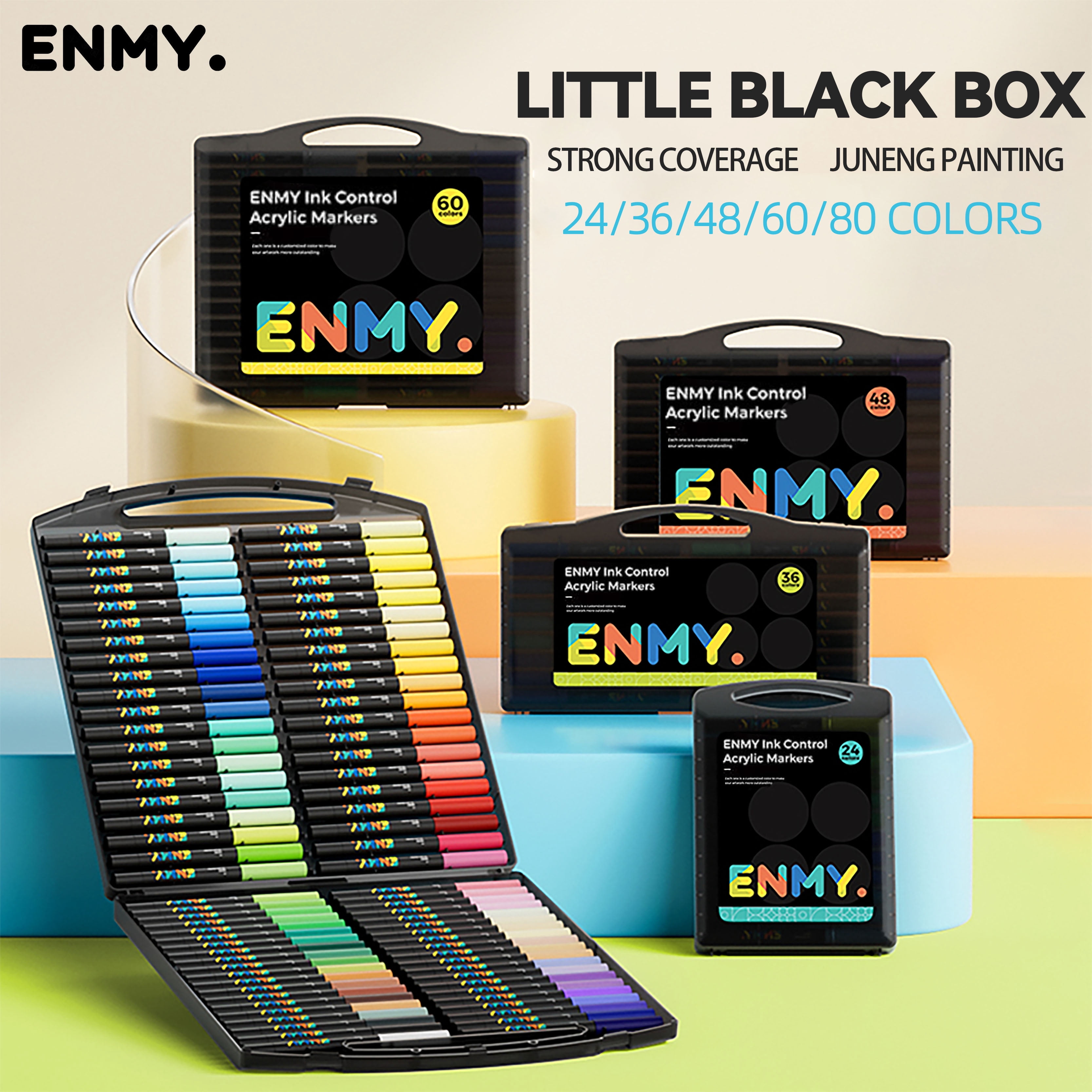Acrylic Paint Markers Pen Soft Head Direct Liquid Graffiti Painting QuickDry Pigments Art Supplies, Felt Marker