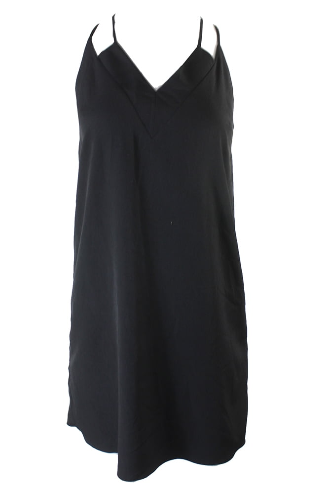 Cece Womens Rich Black Sweeney Slip Dress 2 - Walmart.com