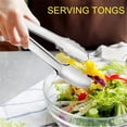 thumbnail image 3 of 2Pcs 9 Inch Gold Serving Tongs Gold Serving Utensils Salad Tongs Buffet Tongs Non-slip & Easy Grip Stainless Steel Gold Plated Buffet Serving Tongs, Salad, Ice, Oven, 3 of 7