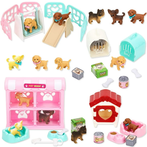 Juego de figuras de perro TQQFUN Pet Pretend Play Toys para niños