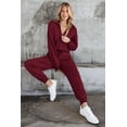thumbnail image 3 of Conjunto Deportivo PRETTYGARDEN Mujer 2 Piezas con Cierre Vino Rojo XL, 3 of 7
