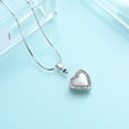 thumbnail image 6 of Heart With Crystal Setting Cremation Pendant Small Urns For Ashes Urn Necklace, 6 of 6