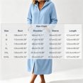 thumbnail image 2 of Qingpeng Womens Zip Up Long Robe Hooded Full Zip Sleepwear with Front Pockets Solid Color Warm Winter Lounge Gown, 2 of 7