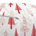 thumbnail image 3 of Christmas Pouf Cover with Zipper, Ornamental Trees with Snowflakes and Stars, Soft Decorative Fabric Unstuffed Case, 30" W X 17.3" L, Pink Blush, by Ambesonne, 3 of 5