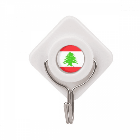 

Lebanon National Flag Asia Country Adhesive Wall Hooks Hanging Self Sticky