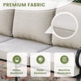 thumbnail image 3 of Vicllax 7-Seater Patio Conversation Set Outdoor Sofa Furniture Set with 2 Ottomans, Beige, 3 of 9
