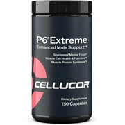 Cellucor P6 Extreme Enhanced Male Support, for Muscle Growth & Strength, 150 Capsules