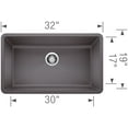 thumbnail image 6 of BLANCO PRECIS Super Single Undermount - Cafe Brown, 6 of 7