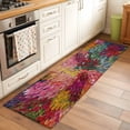 thumbnail image 2 of Colorful Dahlia 2'x6' Runner Rugs for Hallway Kitchen Bedside Non Slip Washable, Spring Flowers Modern Abstract Art Entryway Rug Runners with Rubber Backing, Long Carpet Runner for Laundry Room, 2 of 8
