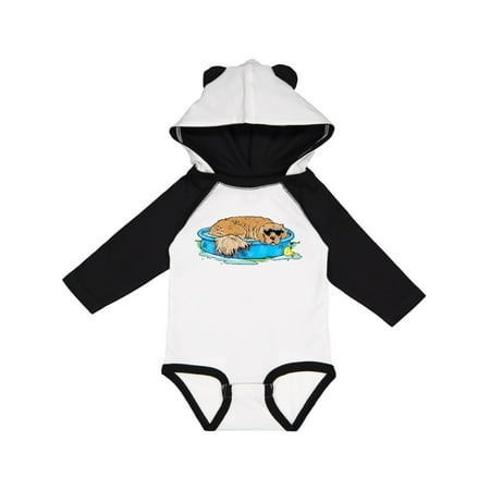 

Inktastic Dog Days of Summer with Cute Retriever in Pool Gift Baby Boy or Baby Girl Long Sleeve Bodysuit