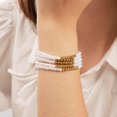 thumbnail image 2 of Gold Beaded Bracelets for Women, 18K Gold Plated Stackable Stretch Bead Ball bracelet Set Jewelry Gifts for Women Teen Girls, 2 of 5