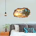 thumbnail image 2 of Pegatinas de pared 3d de paisaje marino, calcomanías de suelo extraíbles de playa mágica artística, decoración del hogar, dormitorio para niños, 2 of 5