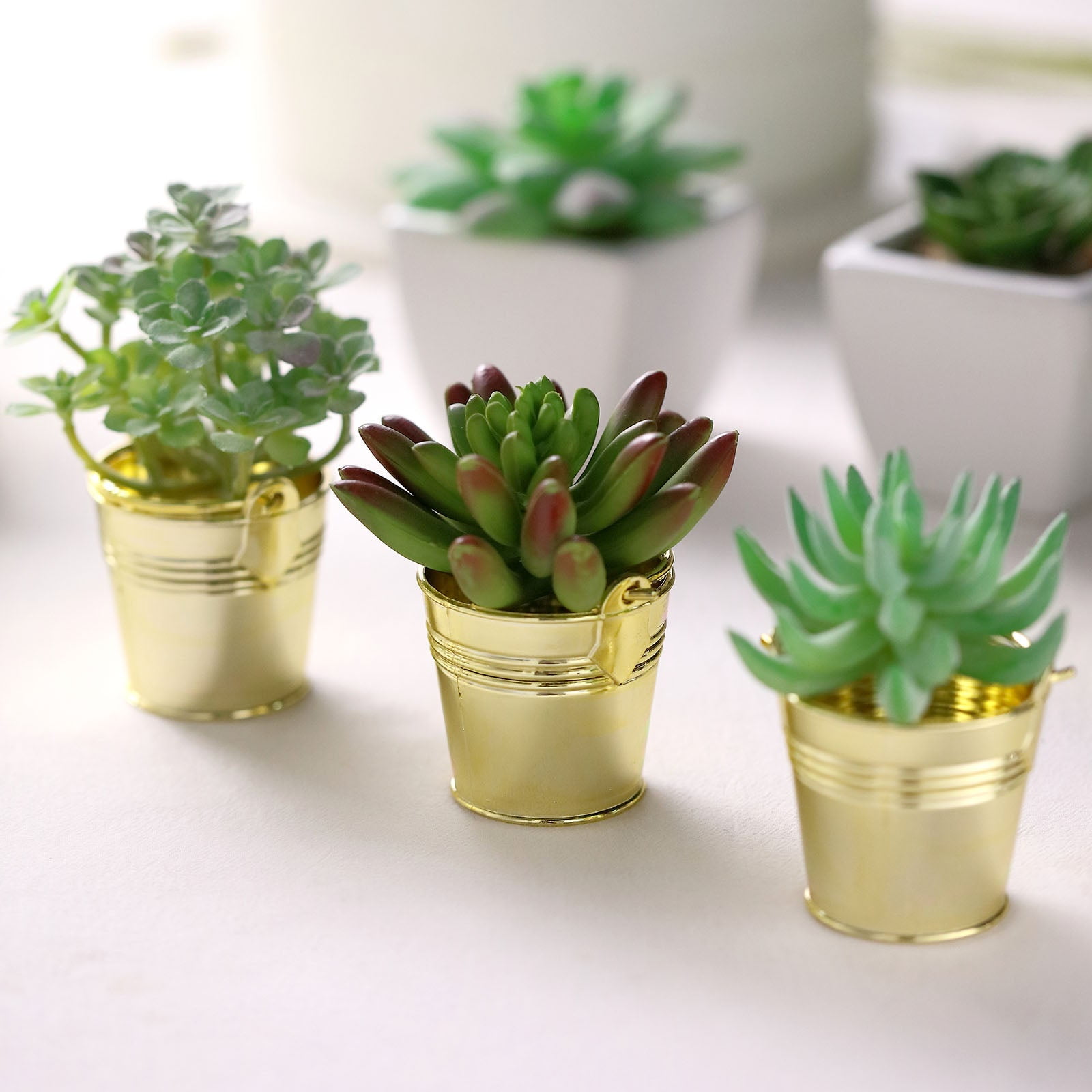 Efavormart 12 Pack | Gold Pail Bucket Party Favor Candy Gift Boxes | Mini Planter - 2" - Walmart.com