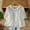 White, variant on Short Puff Sleeve Shirts for Women Ruffle Neck Button Down Blouses Casual Loose Fit Flowy Peplum Tops Summer Elegant Babydoll Tunic Tees for Women White XXL