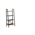 thumbnail image 5 of 5 Tier Wood Bookcase, Freestanding Storage Shelf with Metal Frame for Living Room, Office, Walnut Finish, 5 of 5