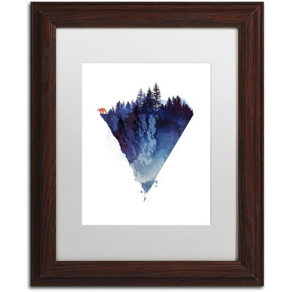 Trademark Fine Art 'Near To The Edge' Canvas Art by Robert Farkas, White Matte, Wood Frame