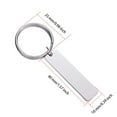 thumbnail image 4 of Stainless Steel Blank Keychain Decoration Portable Rectangle Key Chain Handbag Waist Hanging Keyring DIY Gifts Decorative Steel Color, 4 of 9