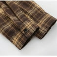 thumbnail image 4 of Mens Shirts Men's Loose Casual Plaid Shirts 2025 Fall Button Down Long Sleeve Lapel Flannel Checked Shirts Blouse, 4 of 8