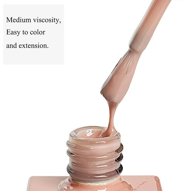 FZANEST Rubber Base Gel For Nails, Base Clear Sheer Color Gel Nail