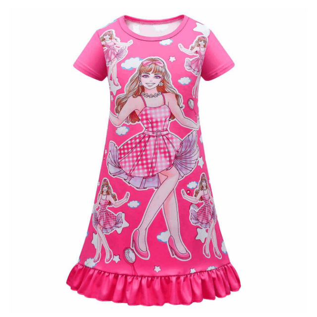 Nouvelle Robe Cosplay Adorable pour Filles Robe d'Été Mode pour Enfants Jupe à Volants
