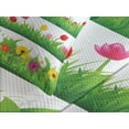 thumbnail image 4 of Ambesonne Green Flower Quilted Bedspread Set 3 Pcs, Nature Scenes Spring, King Size, Multicolor, 4 of 5