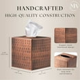 thumbnail image 3 of LZCKDPX Hand Hammered Tissue Box Cover Square, Matte Black Tissue Holder for Bathroom, Square Metal Dresser Accessories, Decorative Tissue Box Holder, Matte Black Handcrafted Tissue Cover, 3 of 9