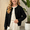 Black, variant on Girls' Crew Neck Button-Up Cardigan Sweater with Ribbed Cuffs, Airy Knit Top for Spring and Fall School Wear