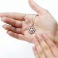thumbnail image 6 of Rosec Jewels Lab Created Diamond Flower Pendant Necklace with Chain (EF-VS Quality), with Jewelry Box, 18K White Gold, 6 of 8
